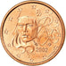 France, Euro Cent, 2002, MS(65-70), Copper Plated Steel, KM:1282