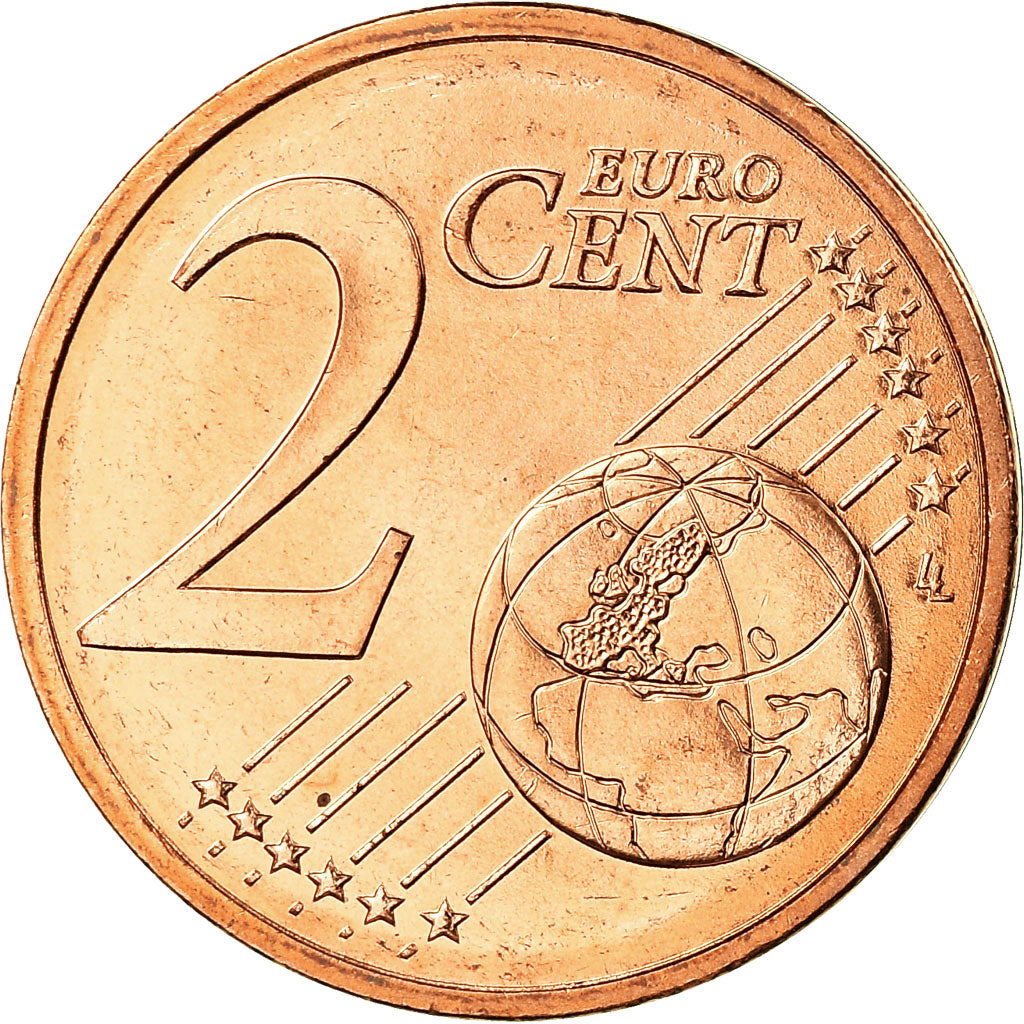 France, 2 Euro Cent, 2002, MS(65-70), Copper Plated Steel, KM:1283