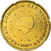 Niederlande, 20 Euro Cent, 2000, VZ, Messing, KM:238