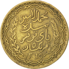 TUNISIA, 5 Francs, 1946, Paris, KM #273, AU(50-53), Aluminum-Bronze, Lecompte...