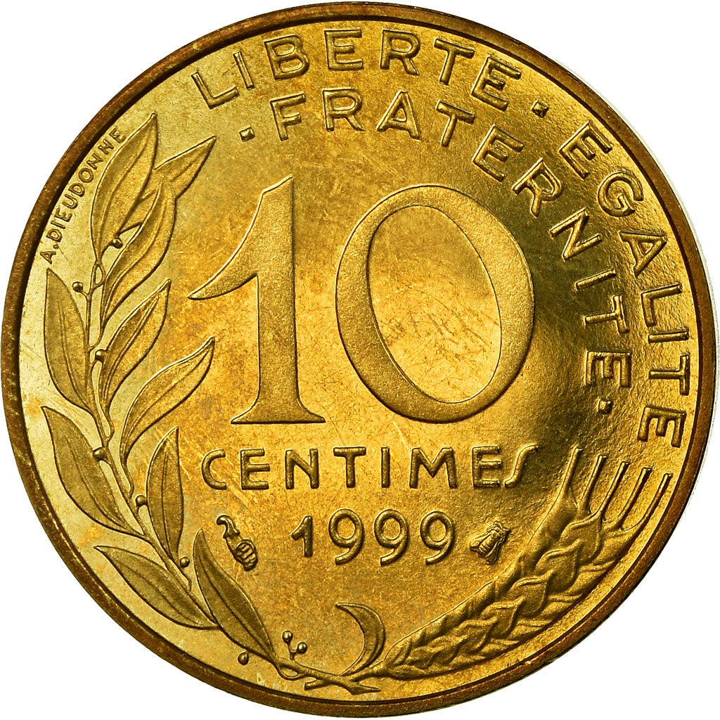 Coin, France, Marianne, 10 Centimes, 1999, Paris, Proof, MS(65-70)