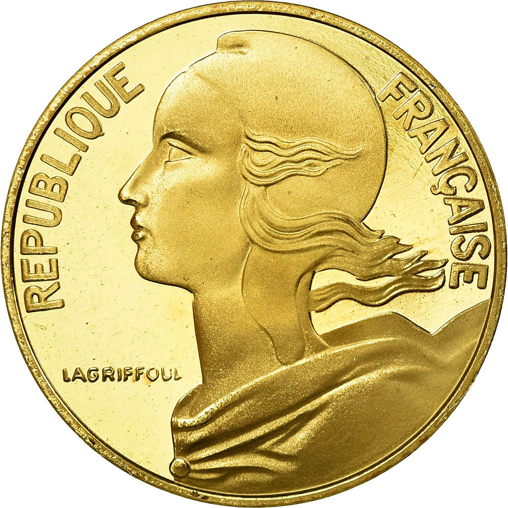 Moeda, França, Marianne, 20 Centimes, 1995, Paris, Proof, MS(65-70)