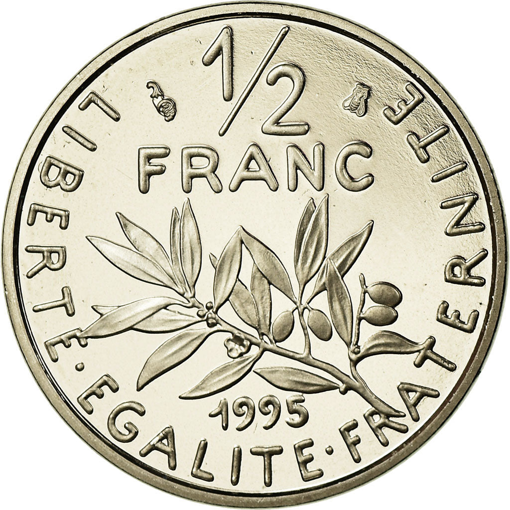 Coin, France, Semeuse, 1/2 Franc, 1995, Paris, Proof, MS(65-70), Nickel