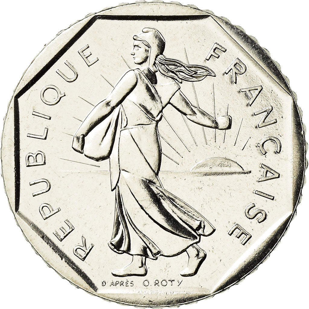 Munten, Frankrijk, Semeuse, 2 Francs, 1988, Paris, FDC, Nickel, KM:942.1