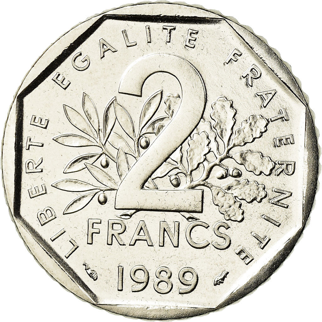 Coin, France, Semeuse, 2 Francs, 1989, Paris, MS(65-70), Nickel, KM:942.1