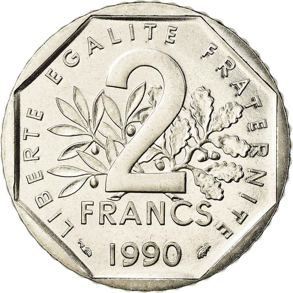 Monnaie, France, Semeuse, 2 Francs, 1990, Paris, FDC, Nickel, Gadoury:547