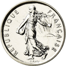 Coin, France, Semeuse, 5 Francs, 1990, Paris, MS(65-70), Nickel Clad