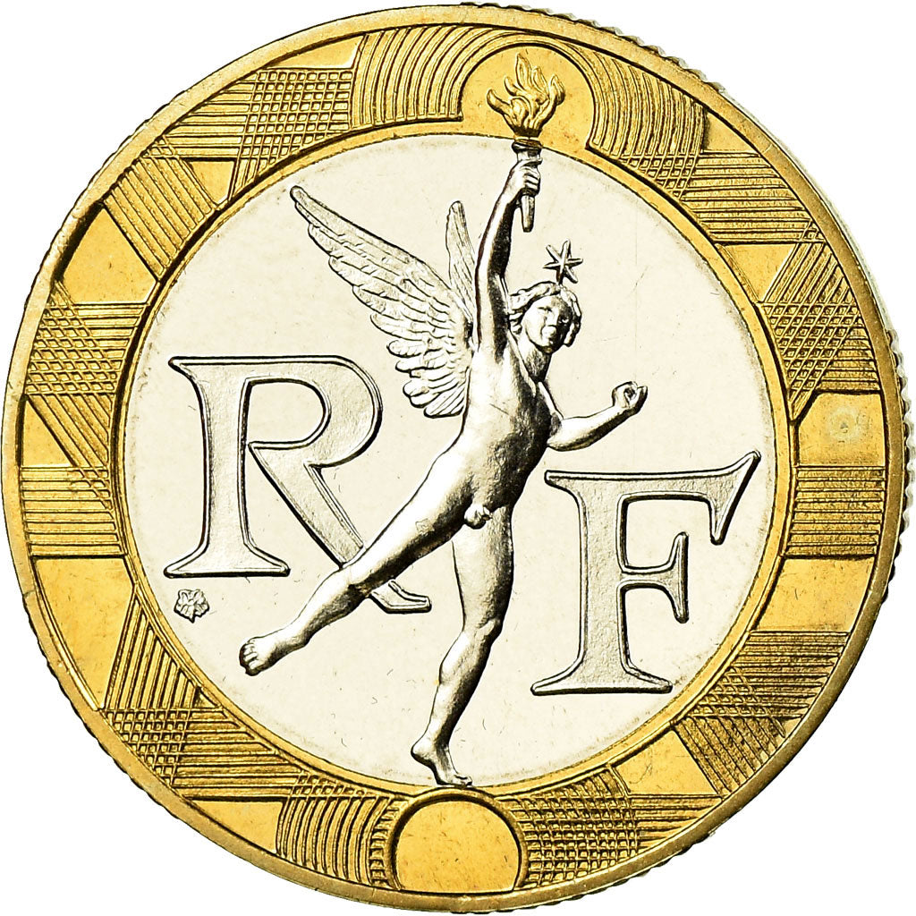 Munten, Frankrijk, Génie, 10 Francs, 1988, Paris, FDC, Bi-Metallic, KM:964.1