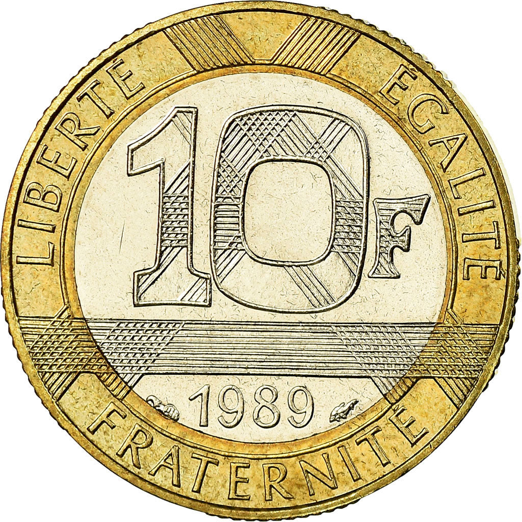 Moneta, Francia, Montesquieu, 10 Francs, 1989, Paris, FDC, Bi-metallico, KM:969