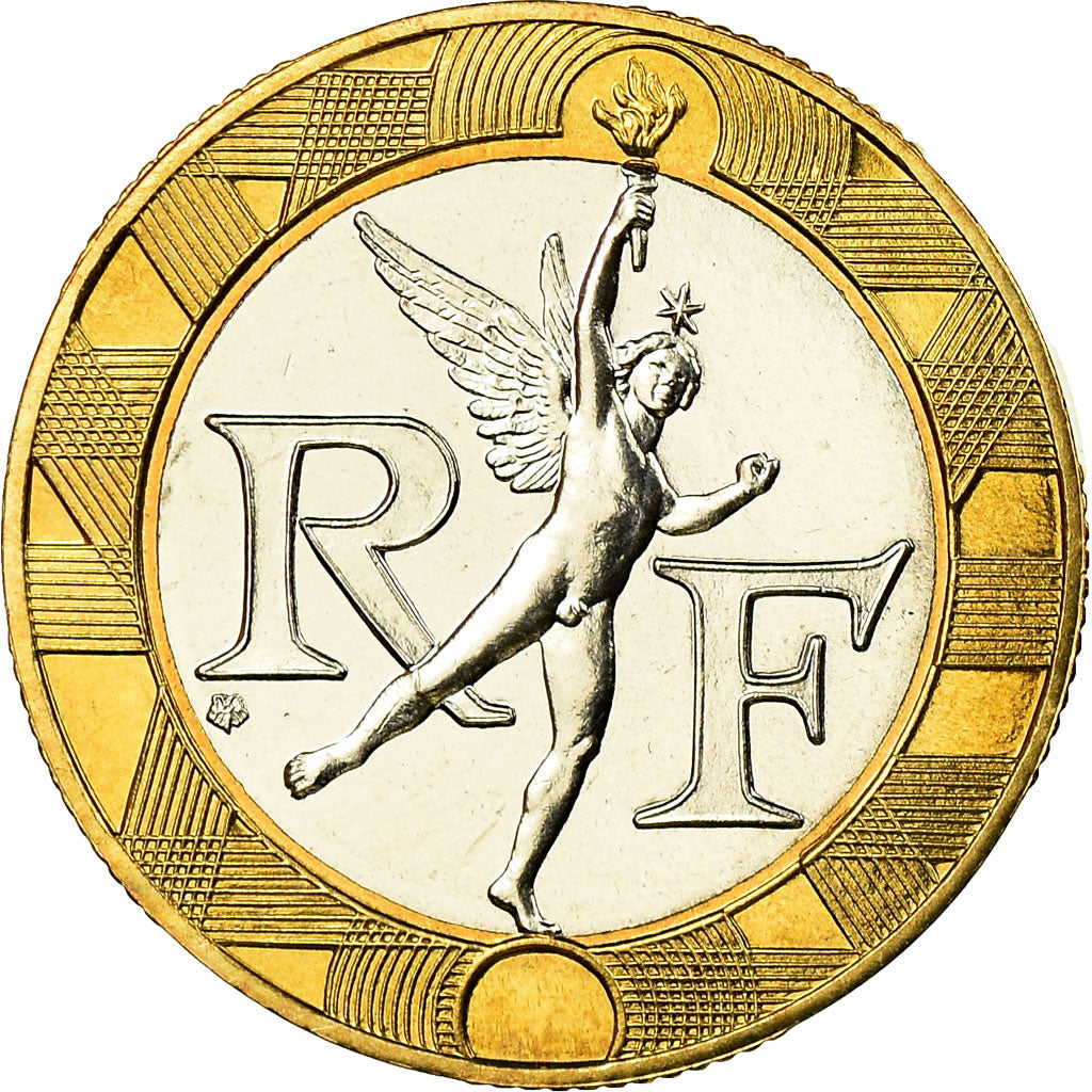 Moneta, Francja, Génie, 10 Francs, 1990, Paris, MS(65-70), Bimetaliczny