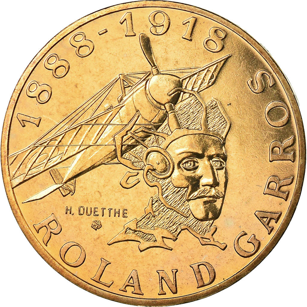 Munten, Frankrijk, Roland Garros, 10 Francs, 1988, Paris, FDC, Aluminum-Bronze