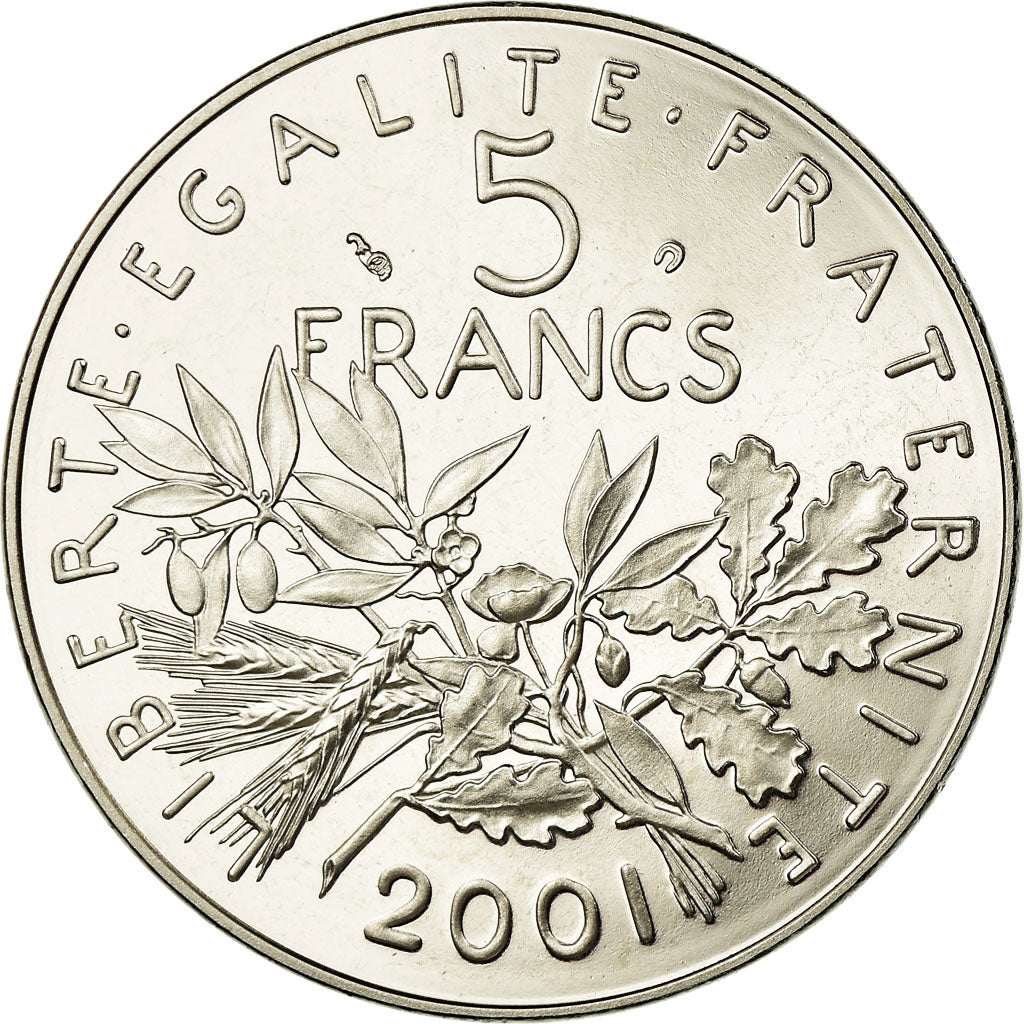 Coin, France, Semeuse, 5 Francs, 2001, Paris, Proof, MS(65-70), Nickel Clad