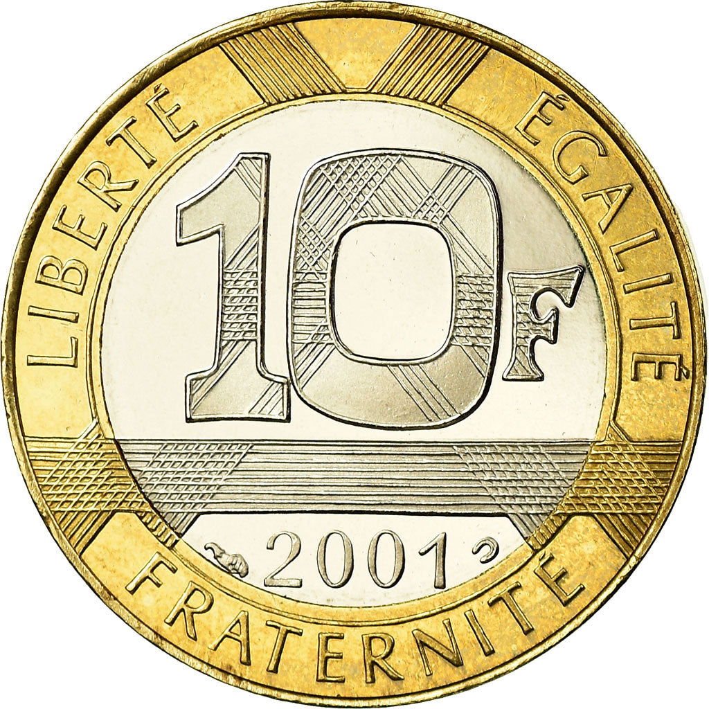 Coin, France, Génie, 10 Francs, 2001, Paris, MS(65-70), Aluminum-Bronze