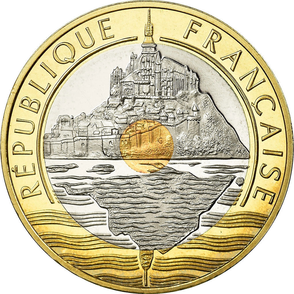 Coin, France, Mont Saint Michel, 20 Francs, 2001, Paris, Proof, MS(65-70)