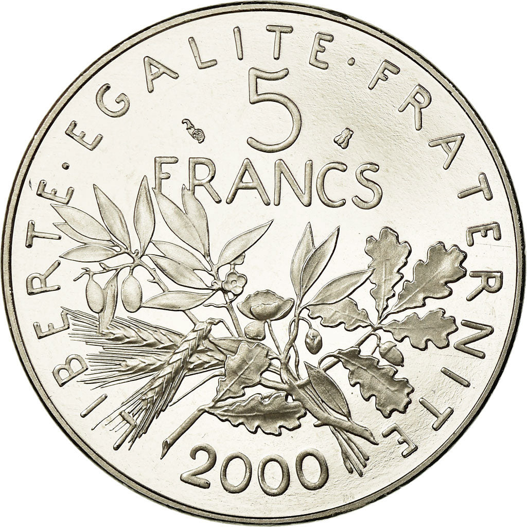 Coin, France, Semeuse, 5 Francs, 2000, Paris, Proof, MS(65-70), Nickel Clad