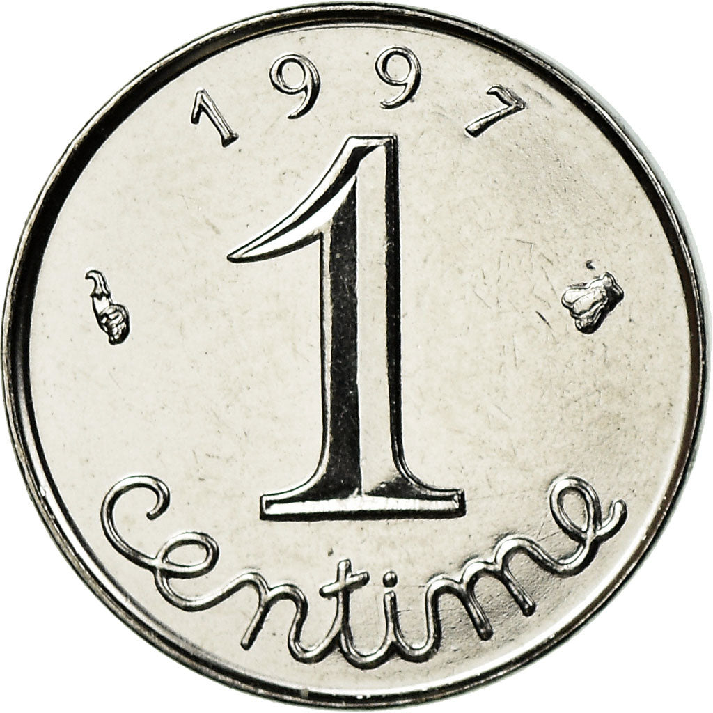Coin, France, Épi, Centime, 1997, Paris, MS(65-70), Stainless Steel, KM:928
