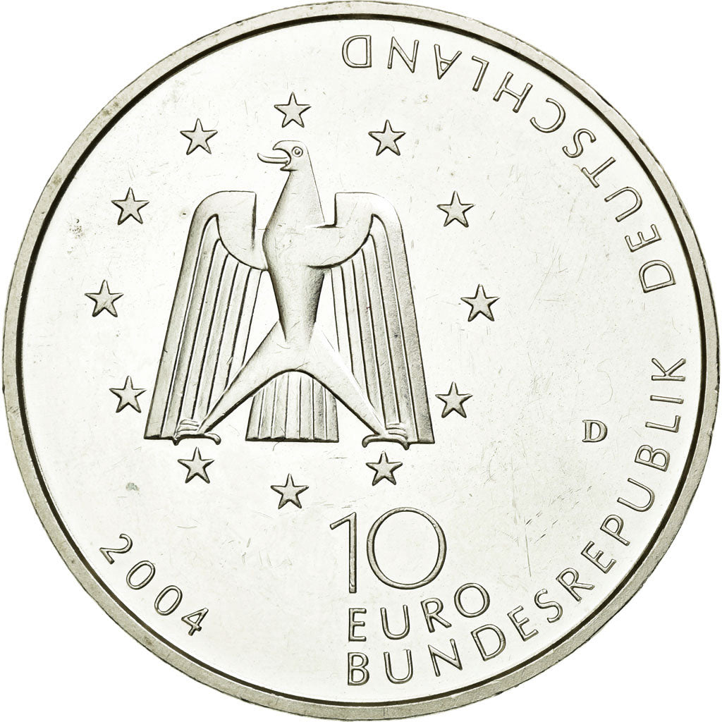 Coin, GERMANY - FEDERAL REPUBLIC, 10 Euro, 2004, Munich, Germany, AU(55-58)