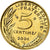 Moneta, Francja, Marianne, 5 Centimes, 2001, Paris, MS(65-70), Aluminium-Brąz