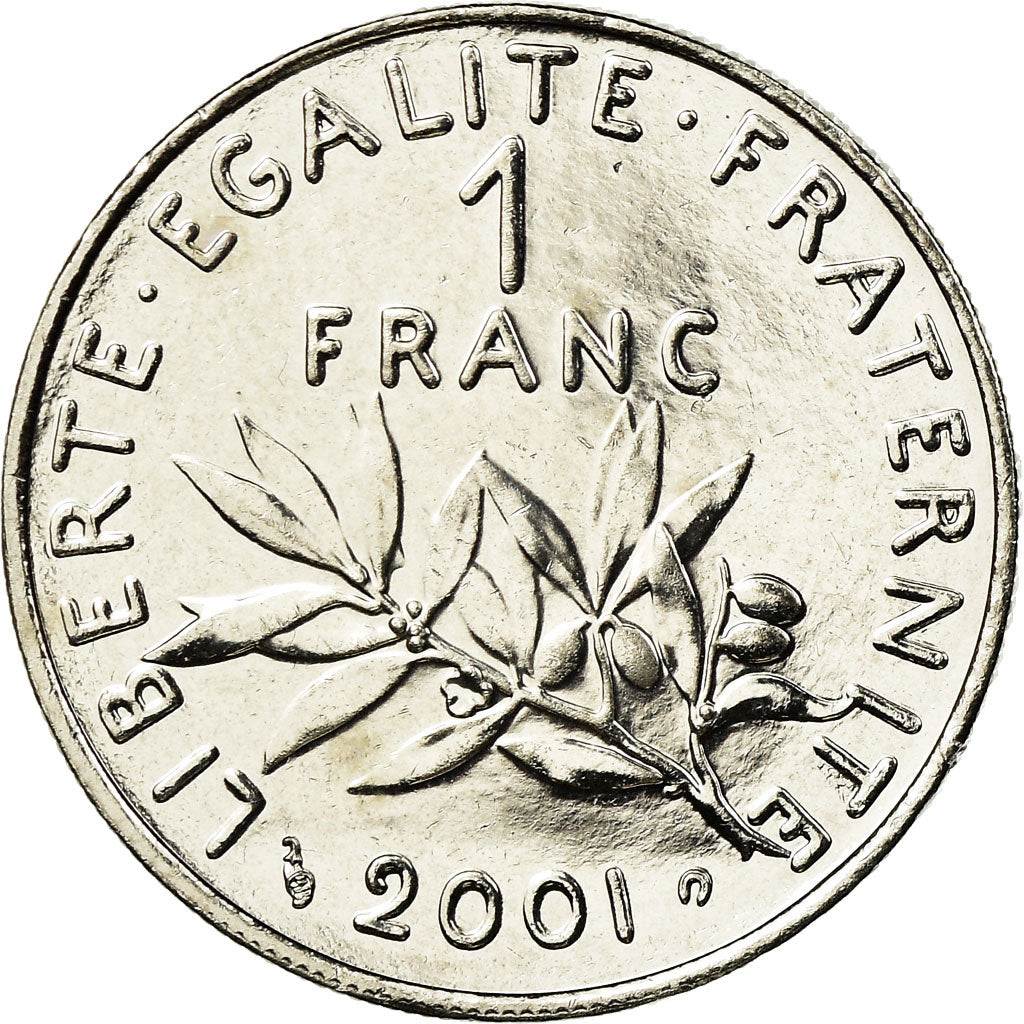Coin, France, Semeuse, Franc, 2001, Paris, MS(65-70), Nickel, KM:925.2