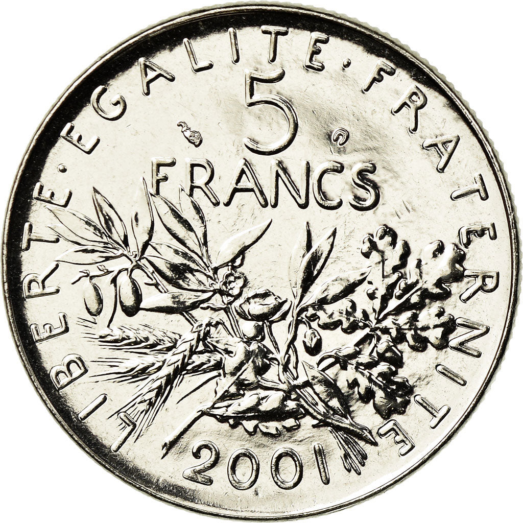 Coin, France, Semeuse, 5 Francs, 2001, Paris, MS(65-70), Nickel Clad