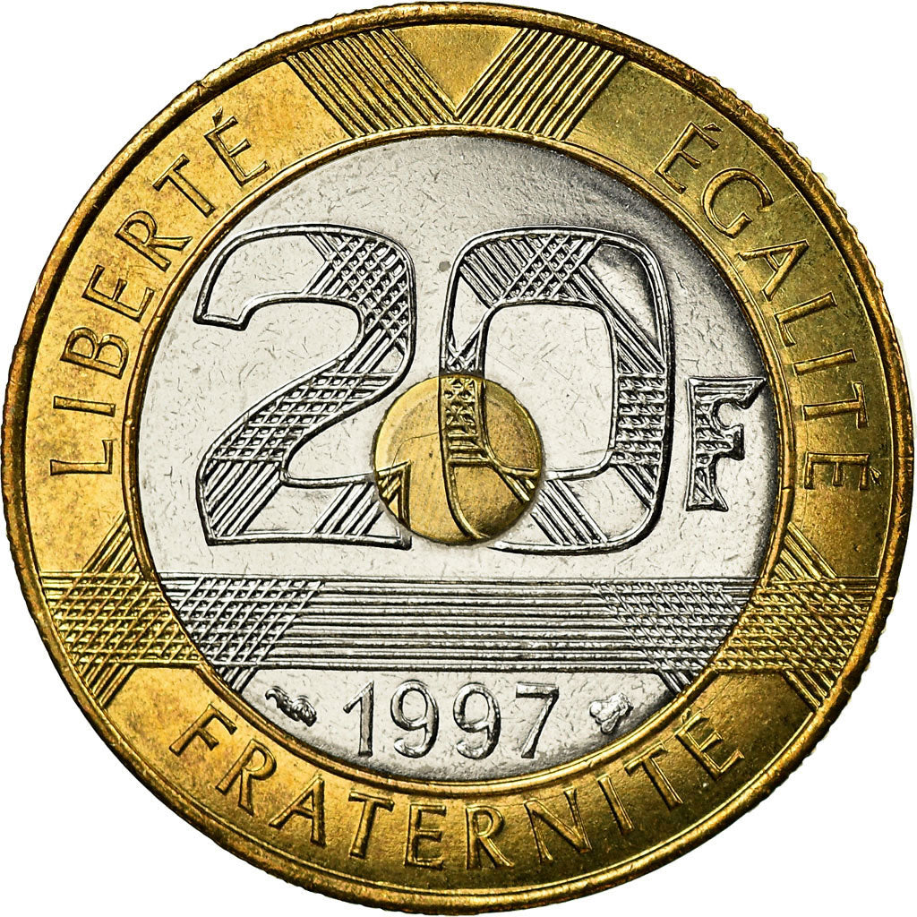 Monnaie, France, Mont Saint Michel, 20 Francs, 1997, Paris, FDC, Tri-Metallic
