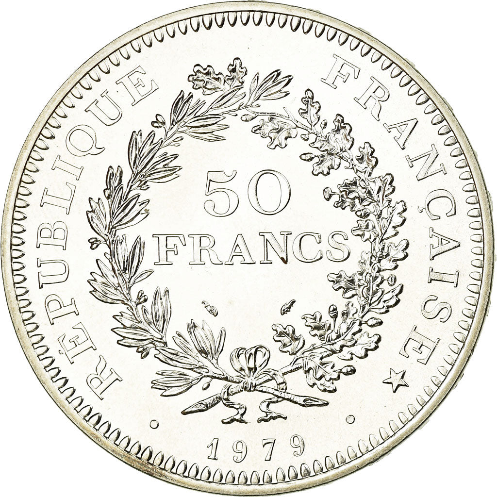 Coin, France, Hercule, 50 Francs, 1979, Paris, MS(65-70), Silver, KM:941.1