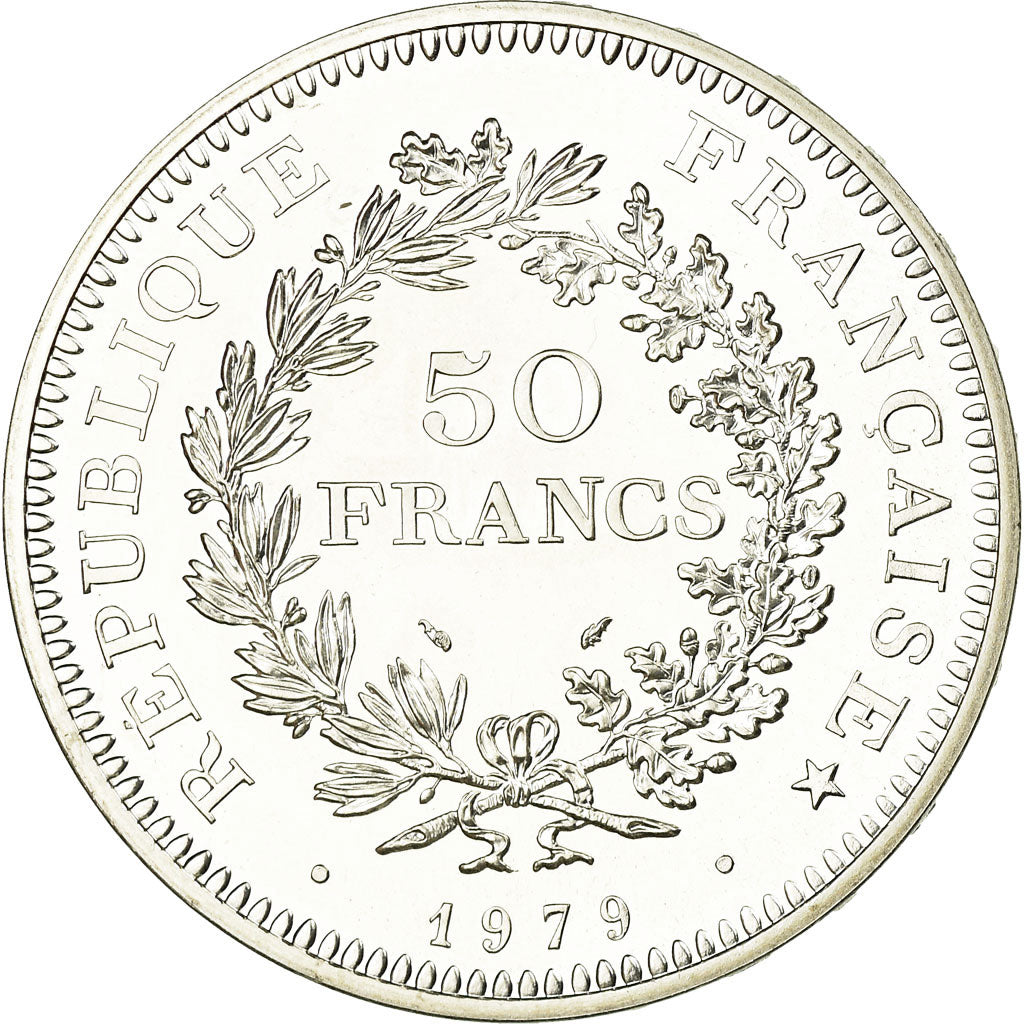 Coin, France, Hercule, 50 Francs, 1979, Paris, MS(65-70), Silver, KM:941.1