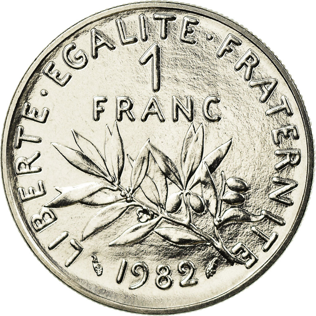 Moneta, Francja, Semeuse, Franc, 1982, Paris, MS(65-70), Nikiel, KM:925.1