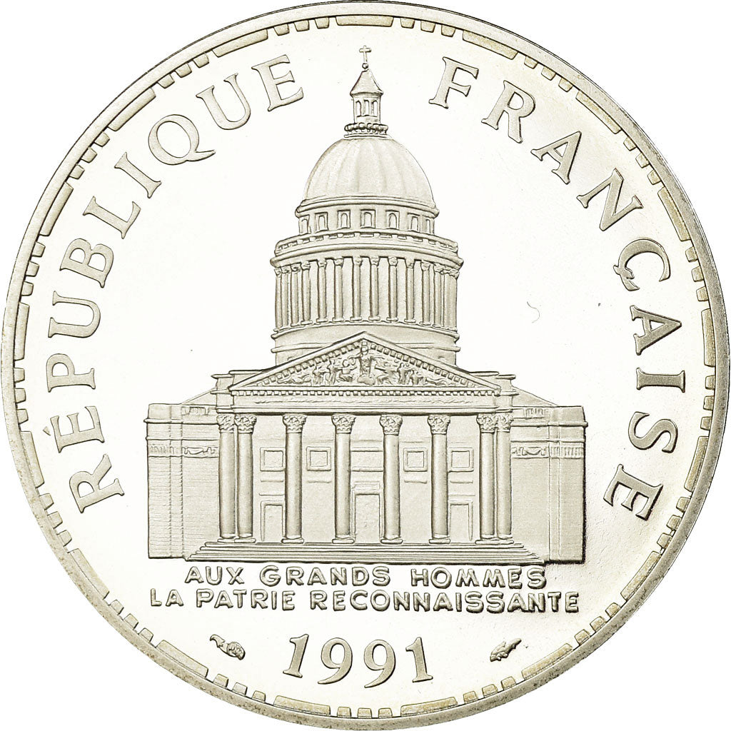 Coin, France, Panthéon, 100 Francs, 1991, Paris, Proof, MS(65-70), Silver