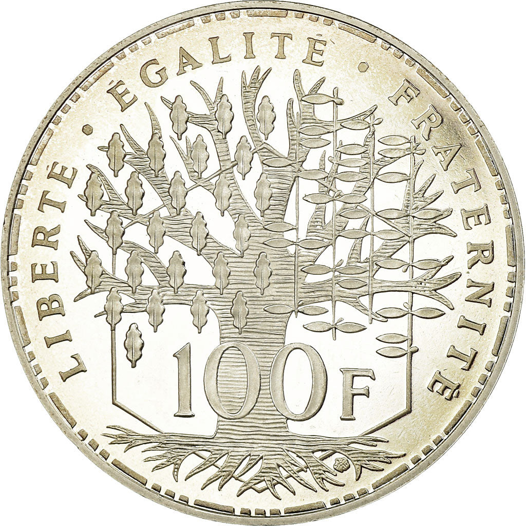 Coin, France, Panthéon, 100 Francs, 1991, Paris, Proof, MS(65-70), Silver