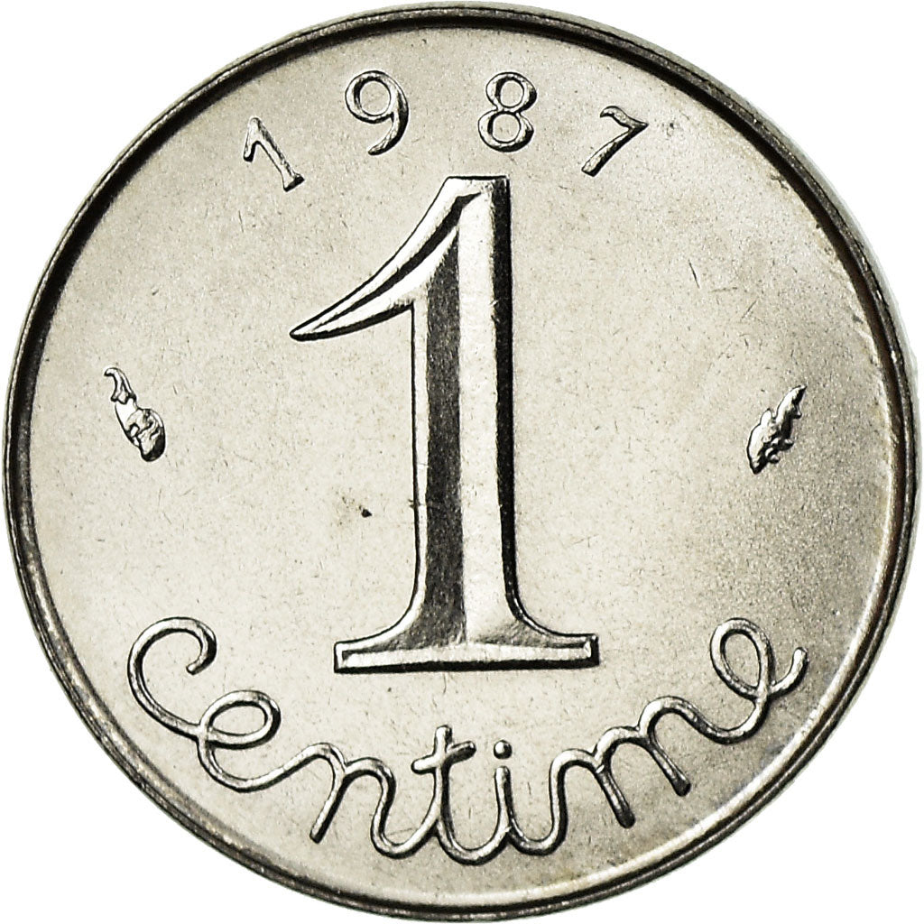 Moneda, Francia, Épi, Centime, 1987, Paris, FDC, Acero inoxidable, KM:928