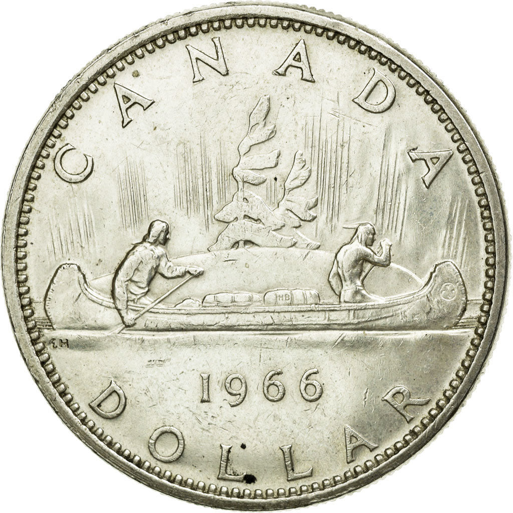 Coin, Canada, Elizabeth II, Dollar, 1966, Royal Canadian Mint, Ottawa