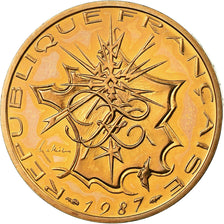 Coin, France, Mathieu, 10 Francs, 1987, Paris, MS(65-70), Nickel-brass, KM:940