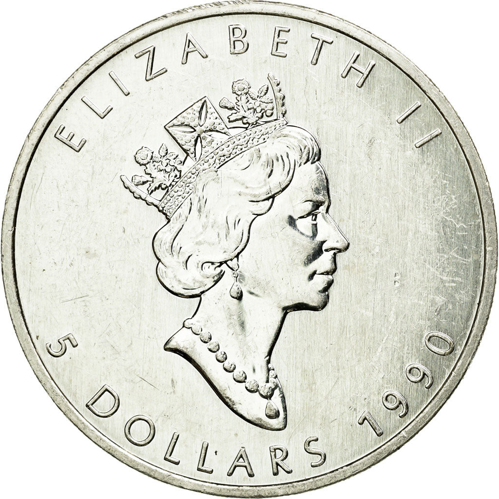 Coin, Canada, Elizabeth II, 5 Dollars, 1990, Royal Canadian Mint, Ottawa