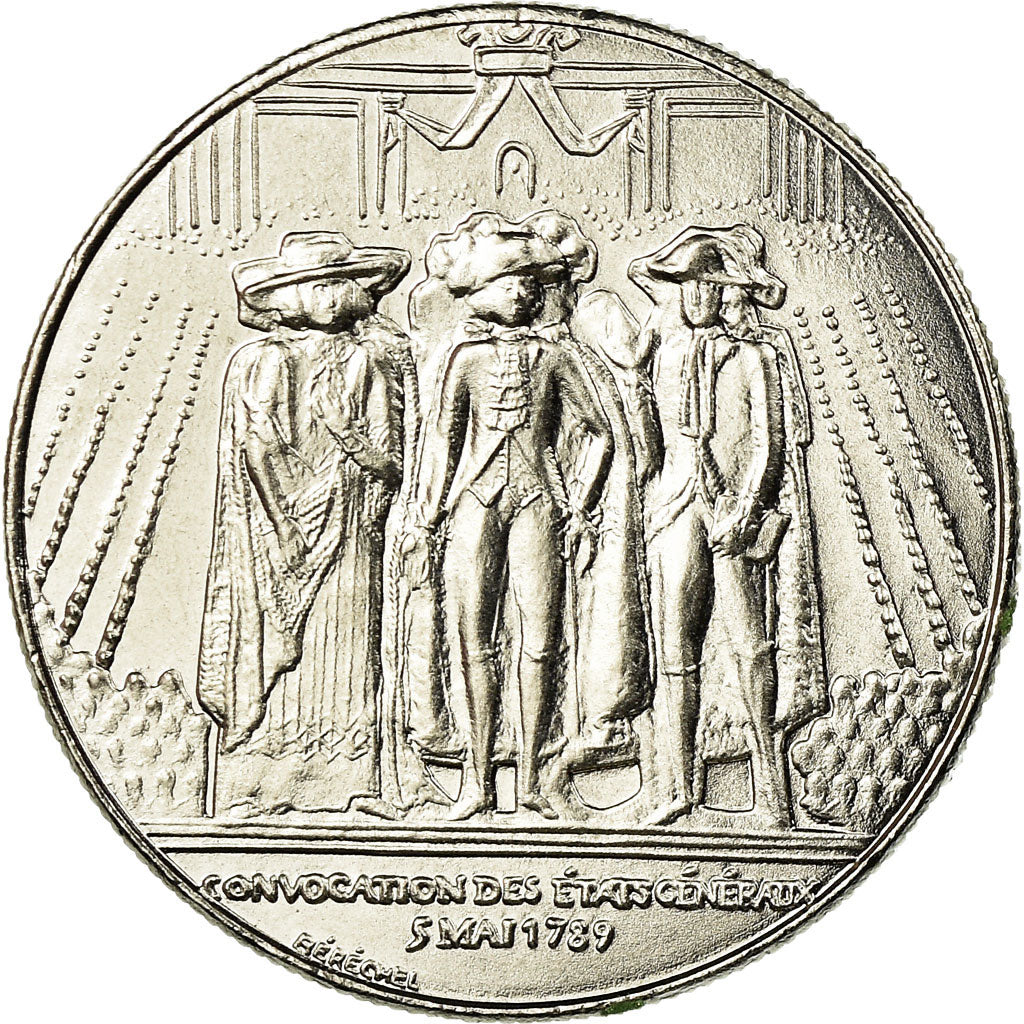 Moeda, França, États généraux, Franc, 1989, Paris, MS(65-70), Níquel