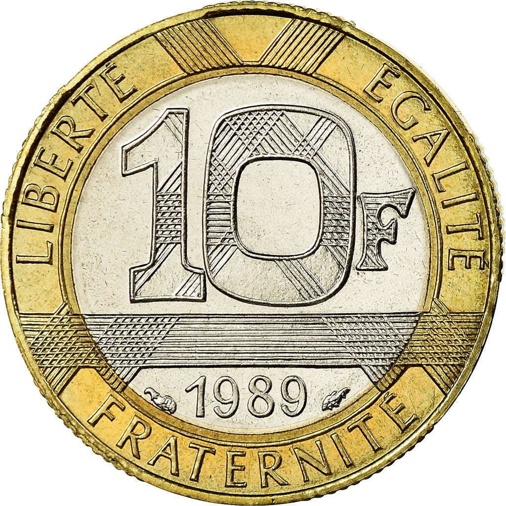 Münze, Frankreich, Génie, 10 Francs, 1989, Paris, STGL, Bi-Metallic, KM:964.1