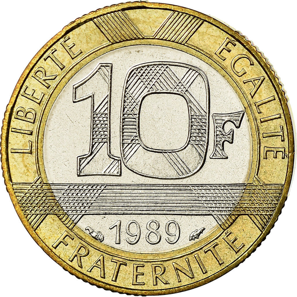 Münze, Frankreich, Montesquieu, 10 Francs, 1989, Paris, STGL, Bi-Metallic