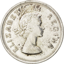 SOUTH AFRICA, 5 Shillings, 1953, KM #52, AU(50-53), Silver, 38.8, 28.18