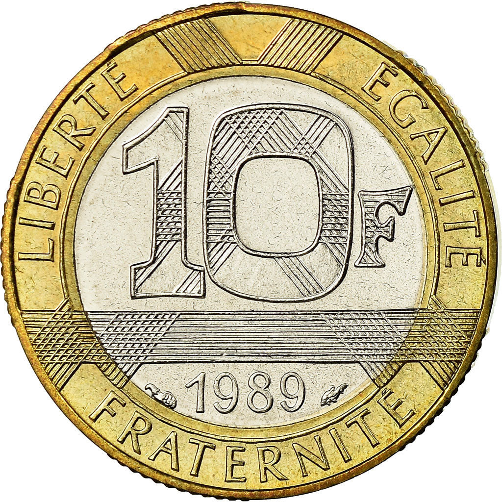Moneta, Francia, Montesquieu, 10 Francs, 1989, Paris, FDC, Bi-metallico, KM:969
