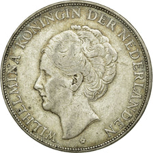 Moneda, Países Bajos, Wilhelmina I, 2-1/2 Gulden, 1932, MBC, Plata, KM:165