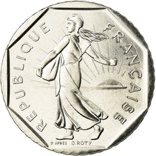 Moneta, Francia, Semeuse, 2 Francs, 1990, Paris, FDC, Nichel, KM:942.1