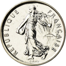 Coin, France, Semeuse, 5 Francs, 1990, Paris, MS(65-70), Nickel Clad