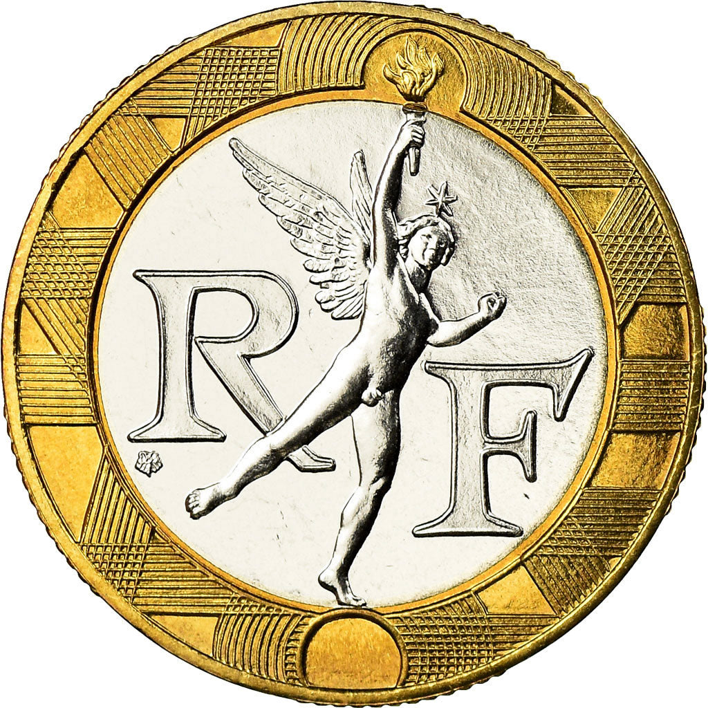Coin, France, Génie, 10 Francs, 1990, Paris, MS(65-70), Bi-Metallic, KM:964.1
