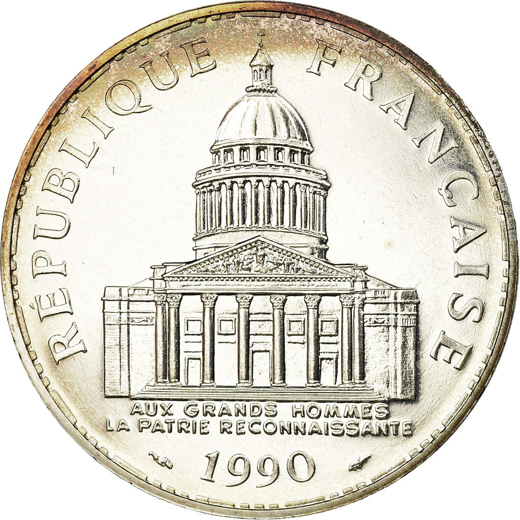 Coin, France, Panthéon, 100 Francs, 1990, Paris, MS(65-70), Silver, KM:951.1
