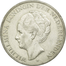 Coin, Netherlands, Wilhelmina I, 2-1/2 Gulden, 1930, AU(50-53), Silver, KM:165
