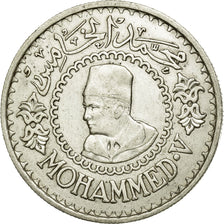 Coin, Morocco, Mohammed V, 500 Francs, 1956, AU(50-53), Silver, KM:54