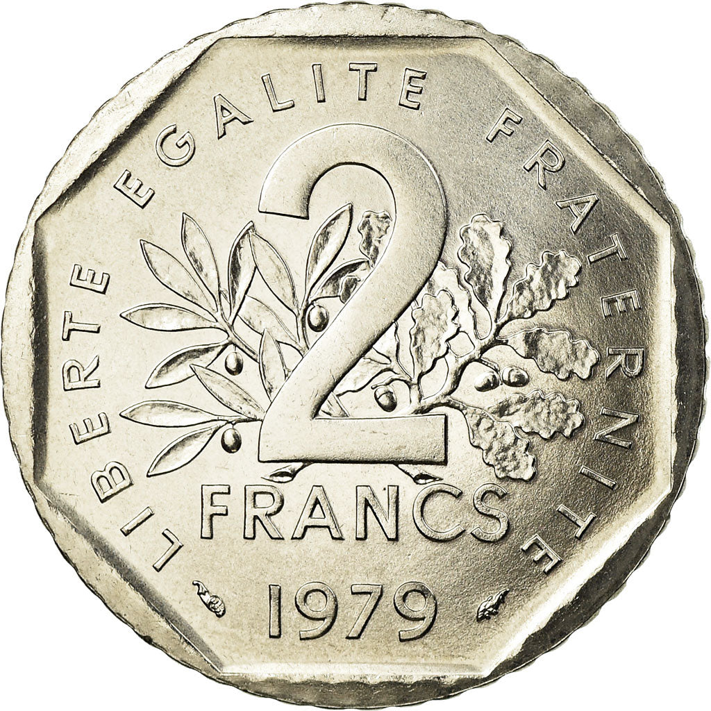 Moneda, Francia, Semeuse, 2 Francs, 1979, Paris, FDC, Níquel, KM:942.1