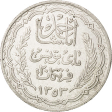 TUNISIA, 20 Francs, 1934, Paris, KM #263, AU(50-53), Silver, 35, 19.97