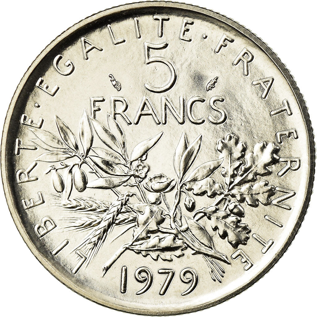 Coin, France, Semeuse, 5 Francs, 1979, Paris, MS(65-70), Nickel Clad