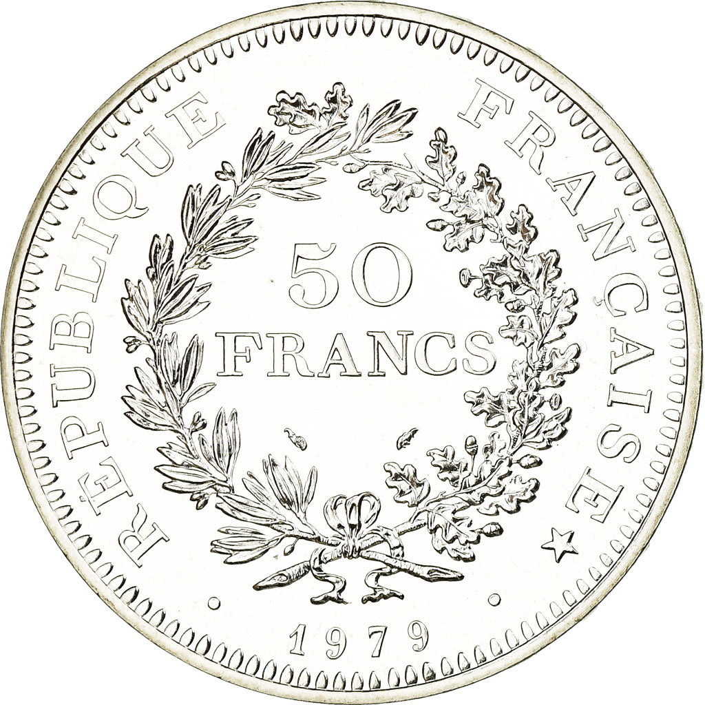 Coin, France, Hercule, 50 Francs, 1979, Paris, MS(65-70), Silver, KM:941.1